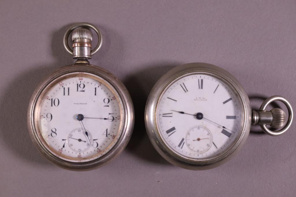 TWO WALTHAM POCKET WATCHES (1 of 5)
