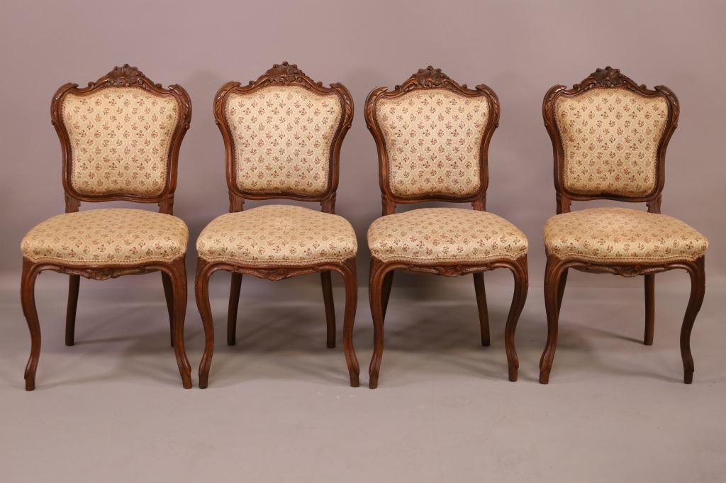 SET OF FOUR FRENCH VICTORIAN SIDE CHAIRS (1 of 4)