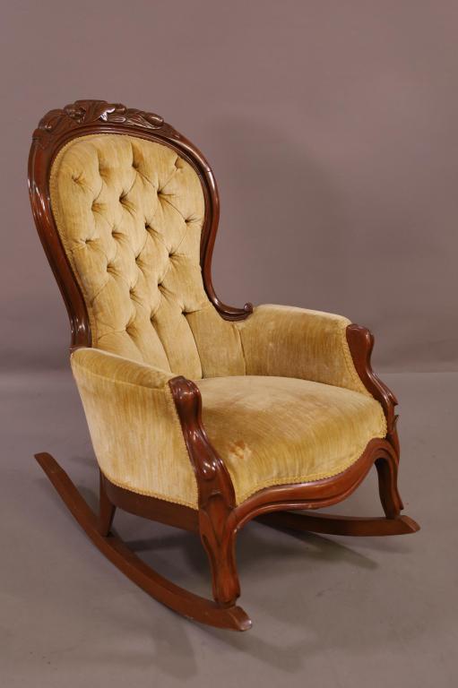 VICTORIAN STYLE WALNUT ROCKER (1 of 4)
