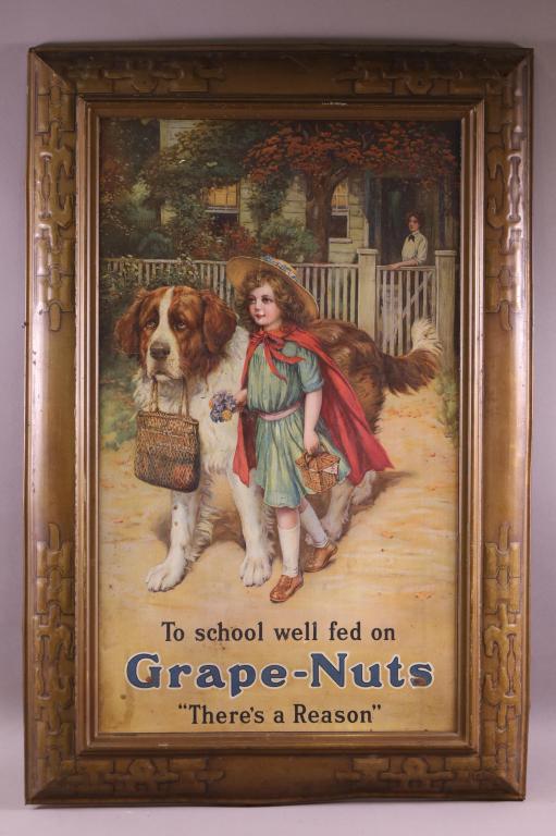 GRAPE NUTS TIN LITHO SIGN (1 of 3)