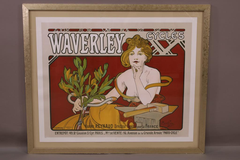 WAVERLEY CYCLES FRAMED ADVERTISEMENT (1 of 2)