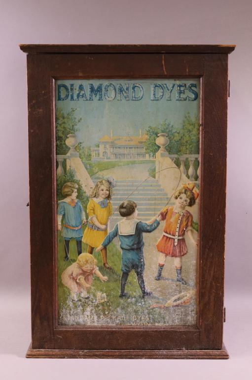 ANTIQUE DIAMOND DYES CABINET (1 of 3)