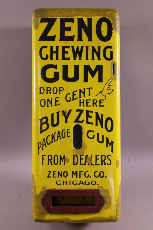 ZENO 1 CENT CHEWING GUM PORCELAIN MACHINE (1 of 5)
