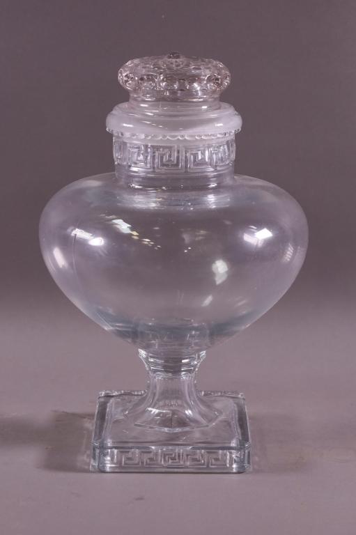 LARGE ANTIQUE GLASS CANDY JAR (1 of 3)