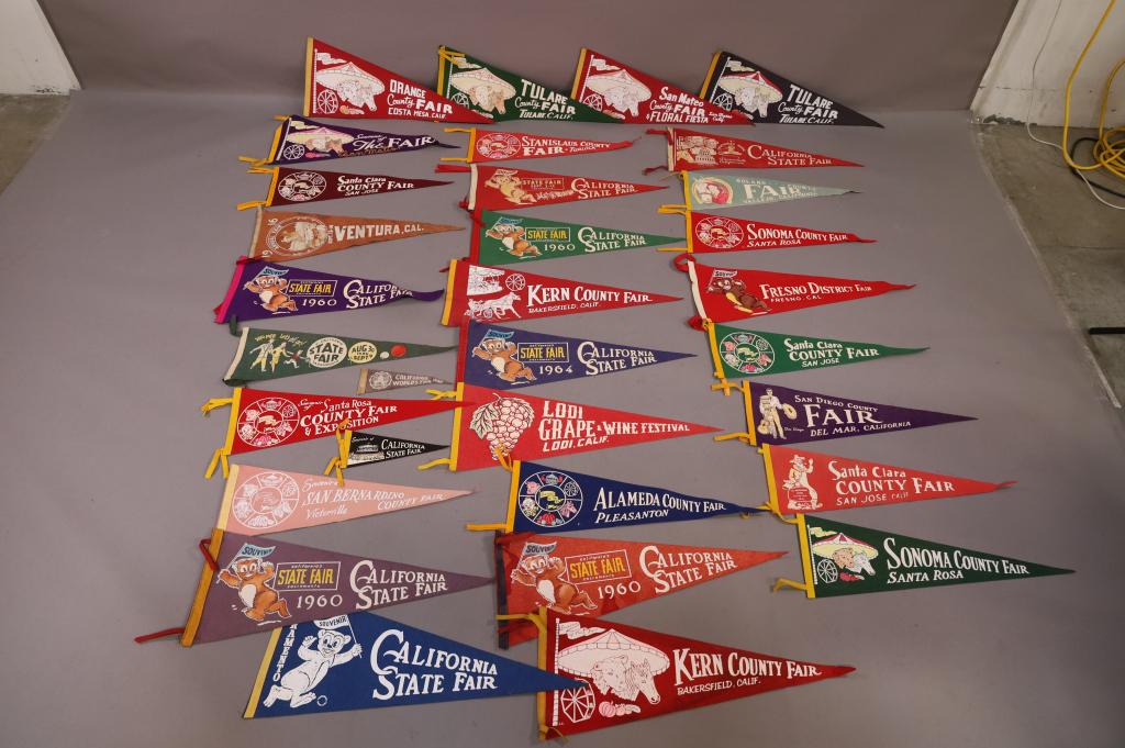 COLLECTION OF CALIFORNIA STATE FAIR PENNANTS (1 of 8)