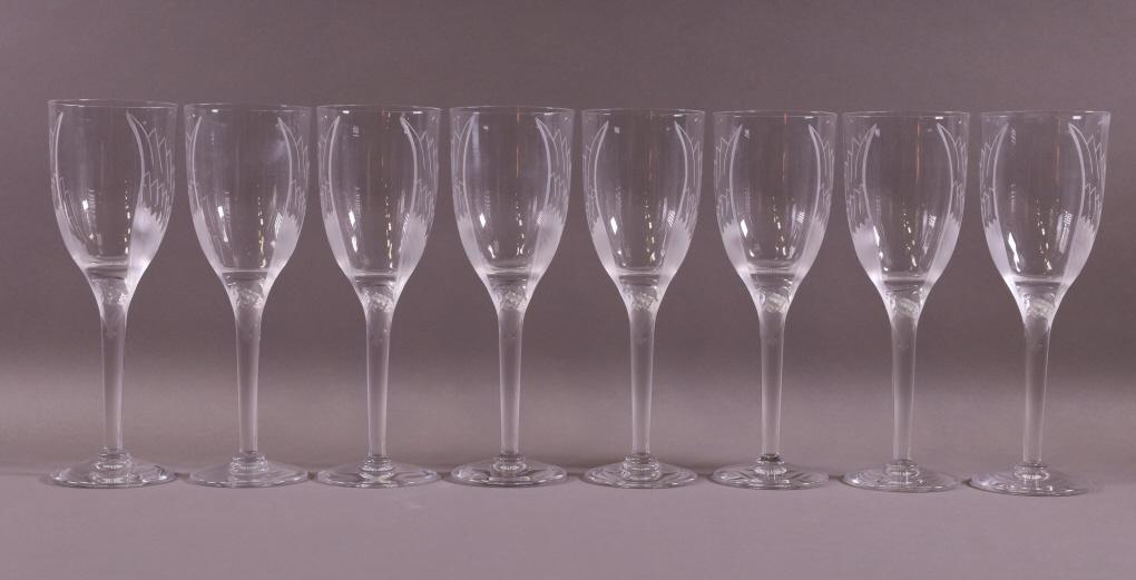 SET OF EIGHT LALIQUE STEMS (1 of 4)