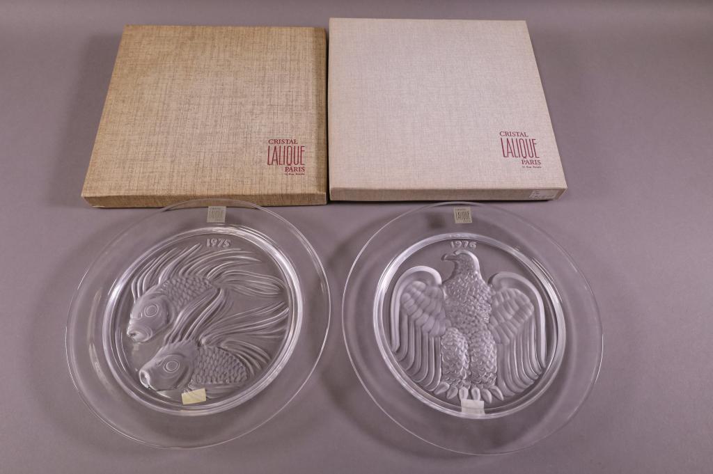 TWO LALIQUE PLATES (1 of 3)