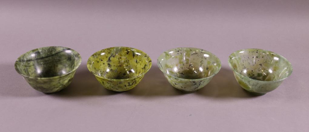 FOUR JADE BOWLS (1 of 4)