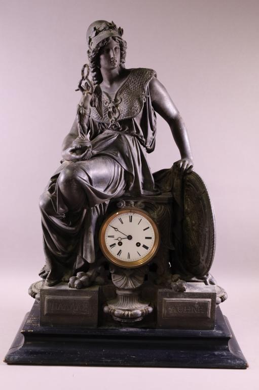 LARGE FIGURAL MANTLE CLOCK (1 of 4)