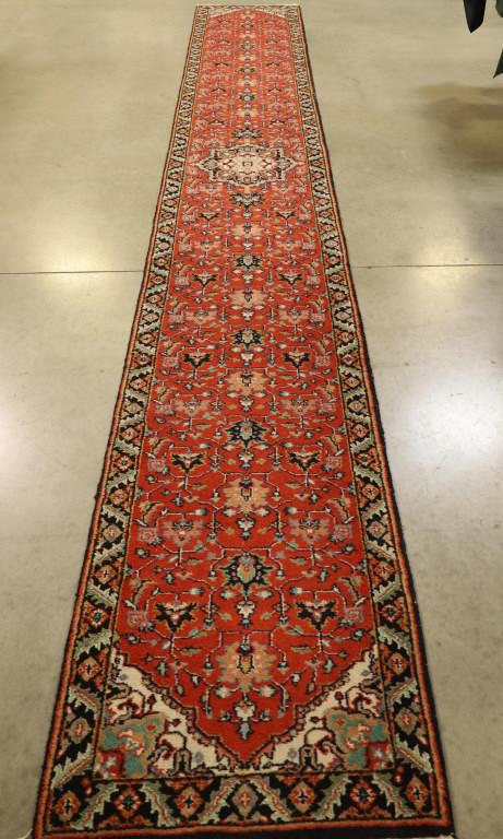 APPROX 17' 7" x 2' 7" HANDMADE WOOL RUG (1 of 5)