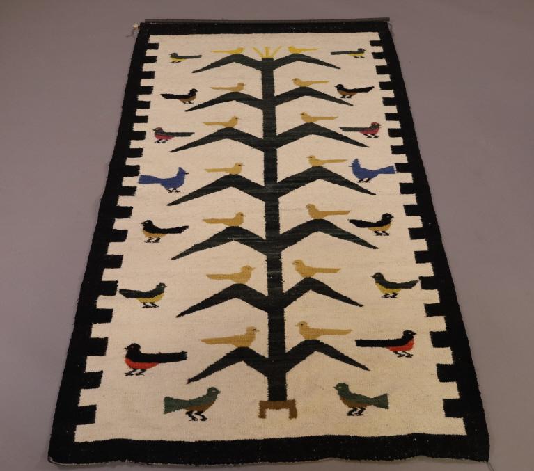 NATIVE AMERICAN TREE OF LIFE WEAVING OR RUG (1 of 4)