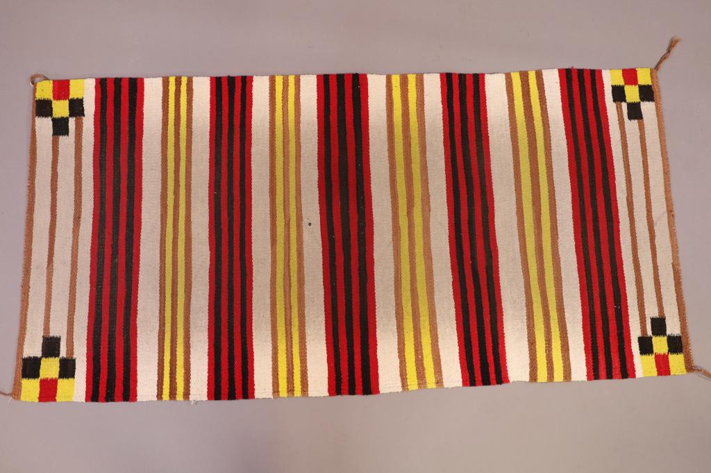 NATIVE AMERICAN DOUBLE SADDLE WEAVING OR RUG (1 of 2)