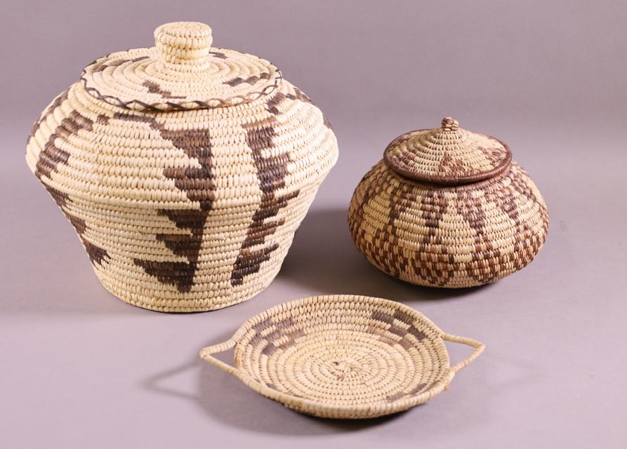 THREE NATIVE AMERICAN HAND WOVEN ITEMS (1 of 10)