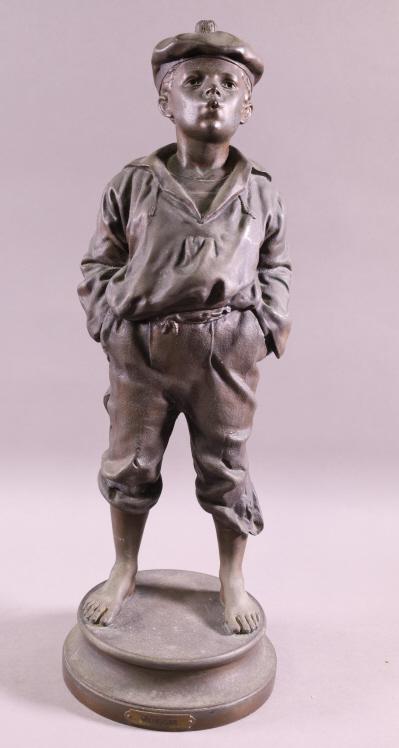 CAST METAL BRADLEY & HUBBARD WHISTLER STATUE (1 of 4)