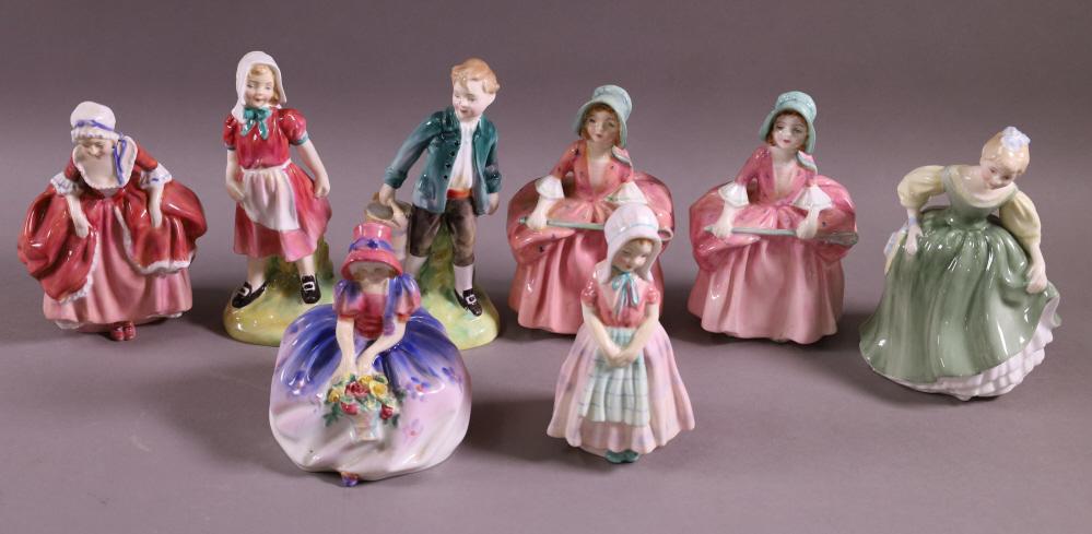 EIGHT SMALL ROYAL DOULTON FIGURINES (1 of 5)