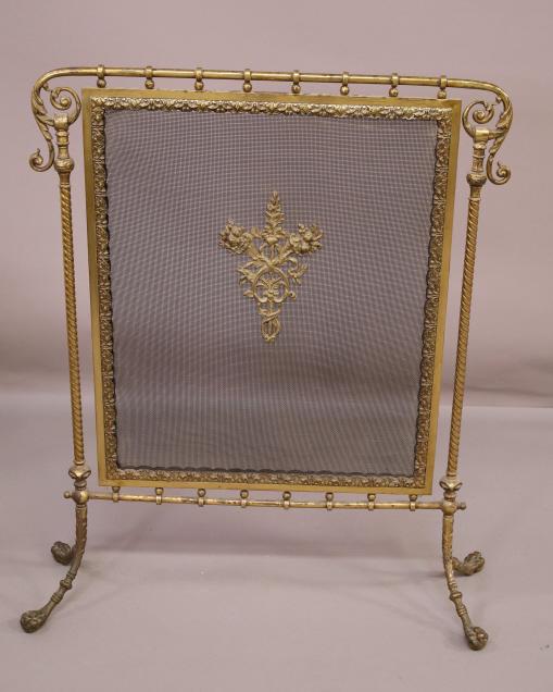 FRENCH BRONZE FIRE SCREEN (1 of 4)