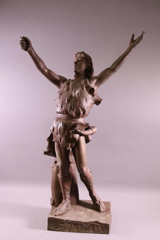 LARGE 1903 SPELTER STATUE (1 of 3)