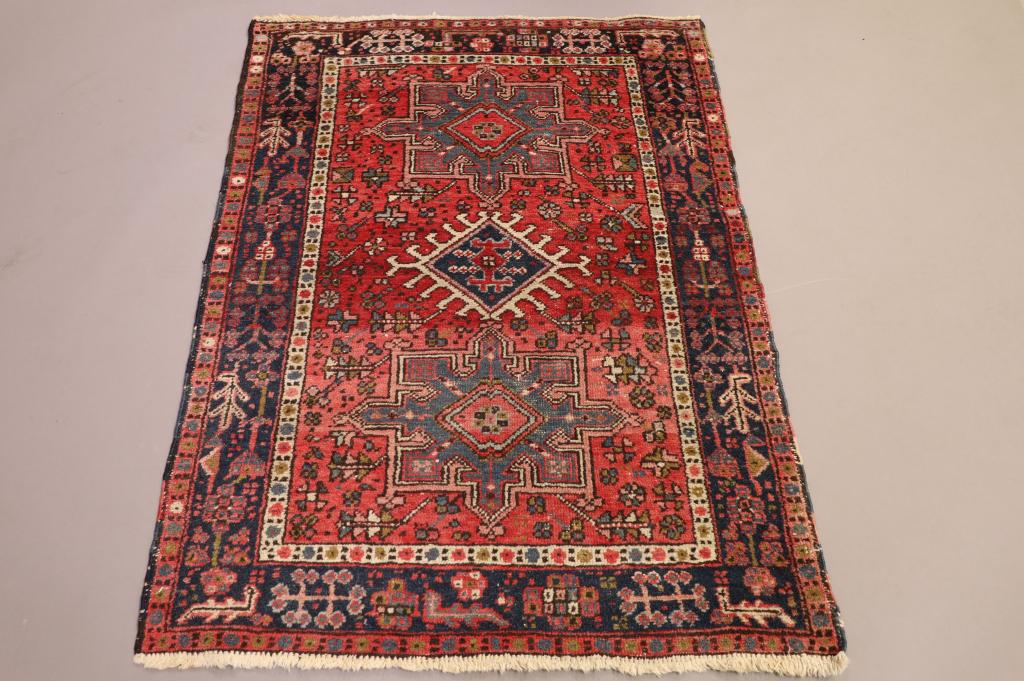 APPROX 4' x 3' 1" HANDMADE WOOL RUG (1 of 4)