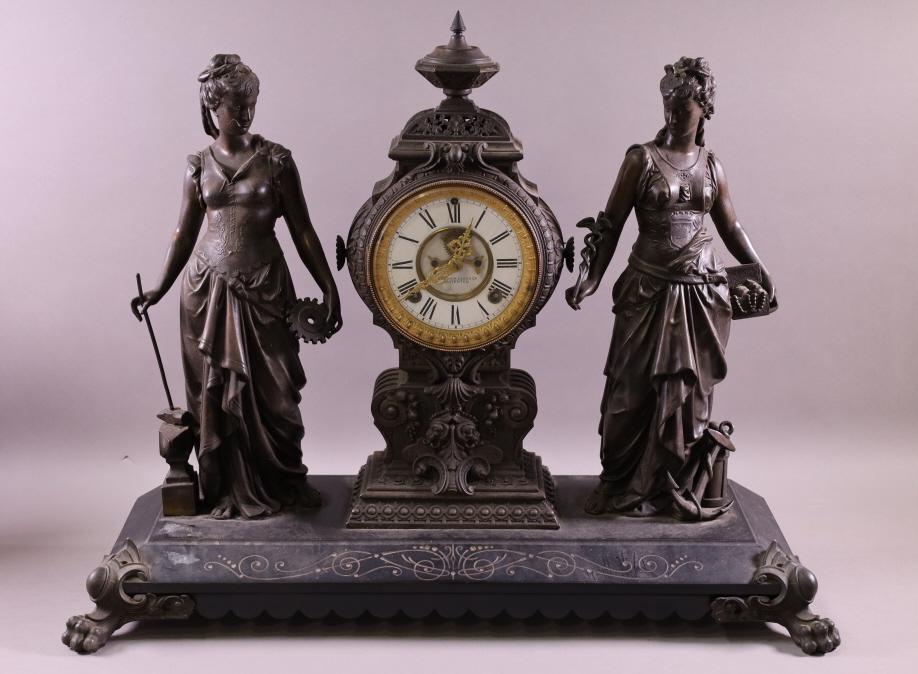 ANSONIA ART & COMMERCE FIGURAL CLOCK (1 of 6)