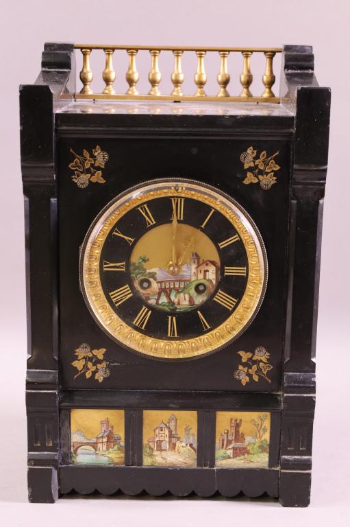 VICTORIAN SLATE MANTLE CLOCK (1 of 10)