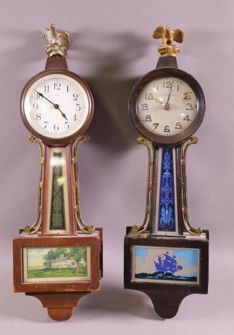 TWO SMALL BANJO CLOCKS (1 of 3)