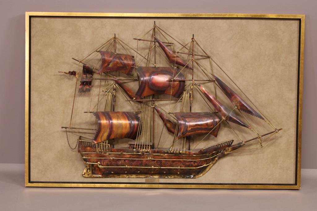 SEA QUEEN METAL MID CENTURY WALL HANGING (1 of 2)