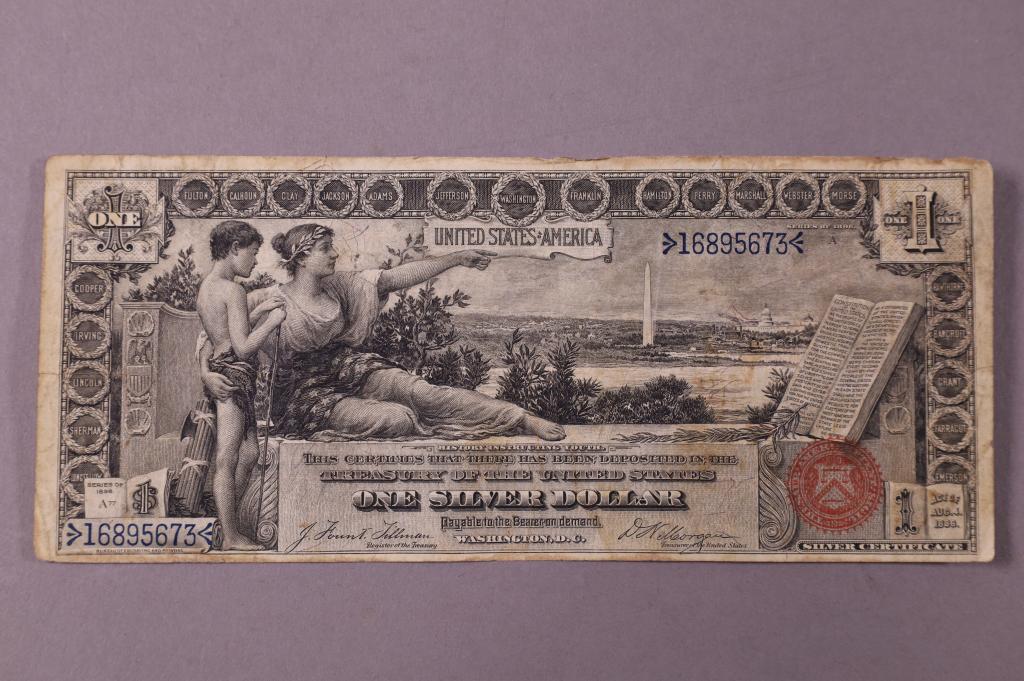 1896 ONE DOLLAR SILVER CERTIFICATE (1 of 2)