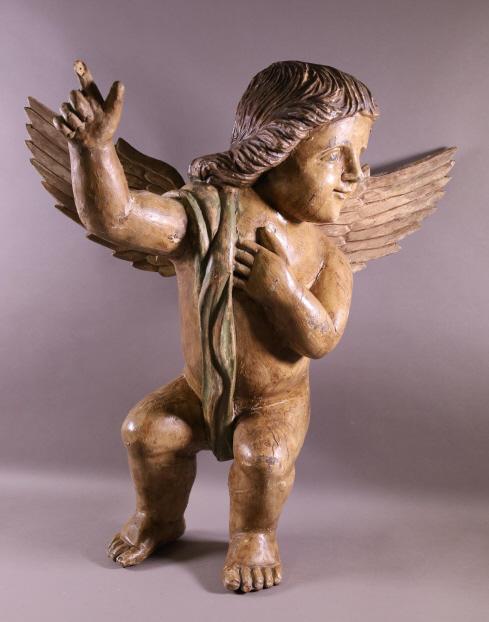 LARGE CARVED CHERUB (1 of 5)