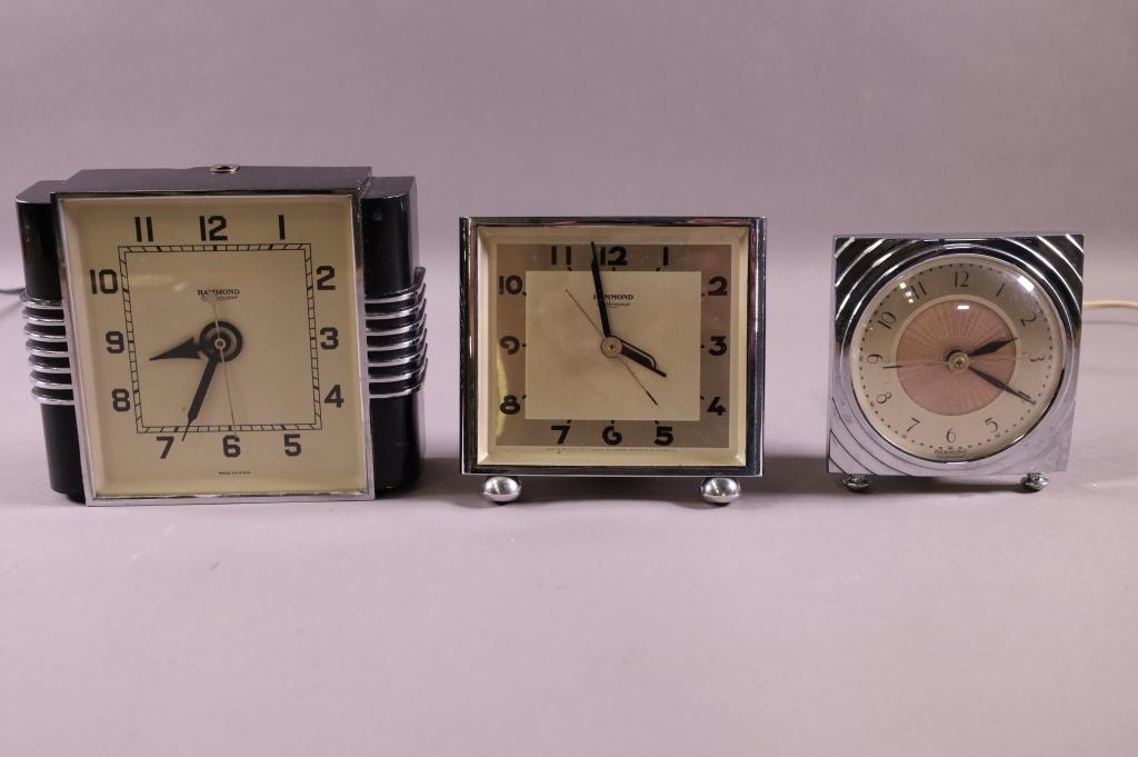 THREE ART DECO HAMMOND CLOCKS (1 of 5)