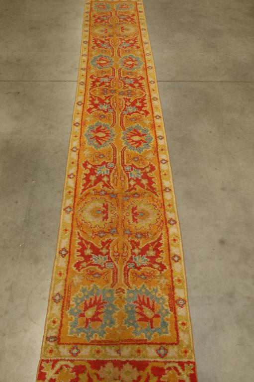 APPROX 10' 7" x 1' 10" HANDMADE WOOL RUNNER (1 of 3)