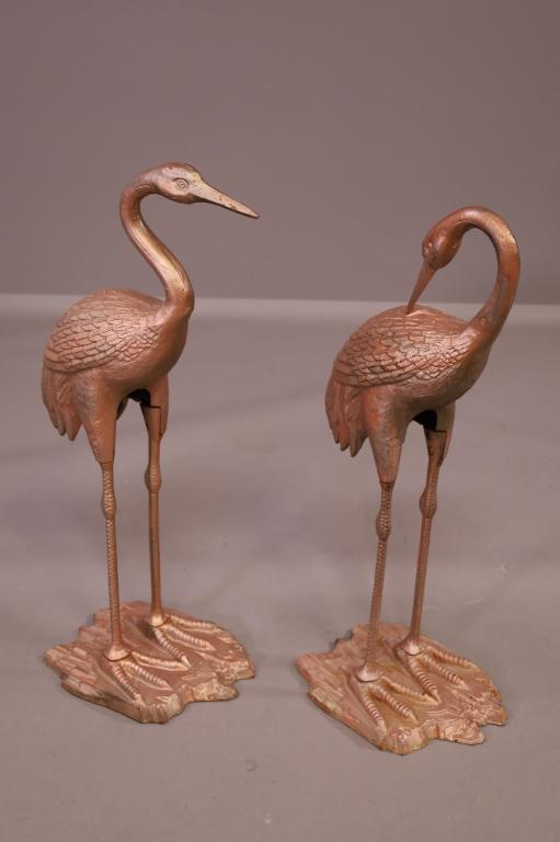 PAIR OF CRANE STATUES (1 of 3)