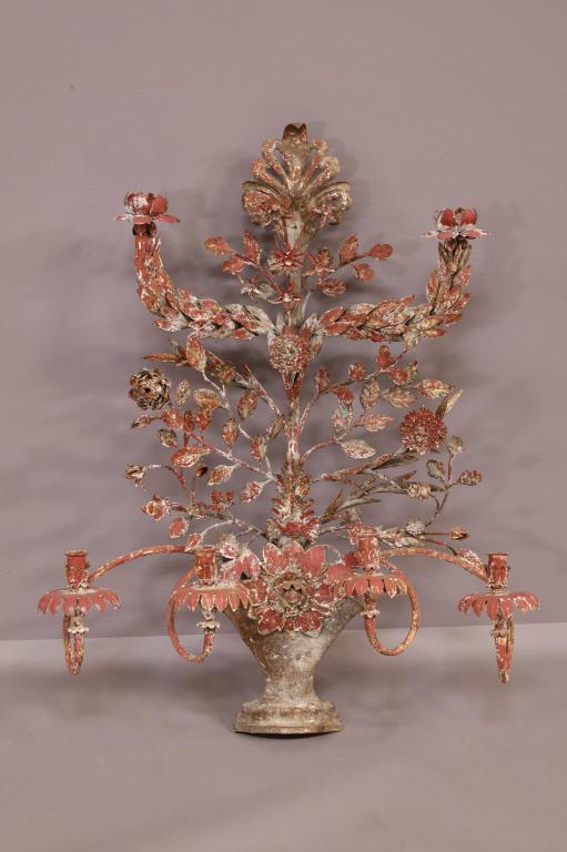 ITALIAN METAL FLORAL CANDELABRA (1 of 3)