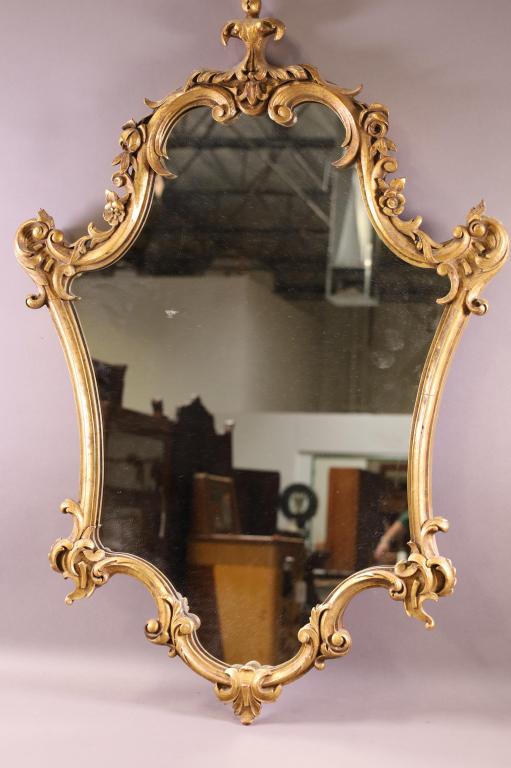 FRENCH STYLE GOLD GILT WALL MIRROR (1 of 4)