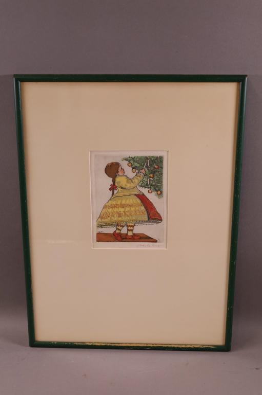 ANTIQUE CHRISTMAS ETCHING (1 of 5)