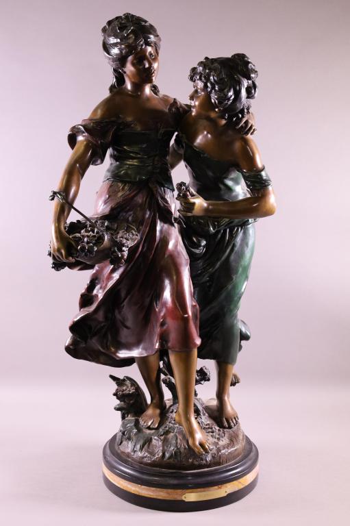 AFTER MOREAU DOUBLE FIGURE BRONZE (1 of 3)