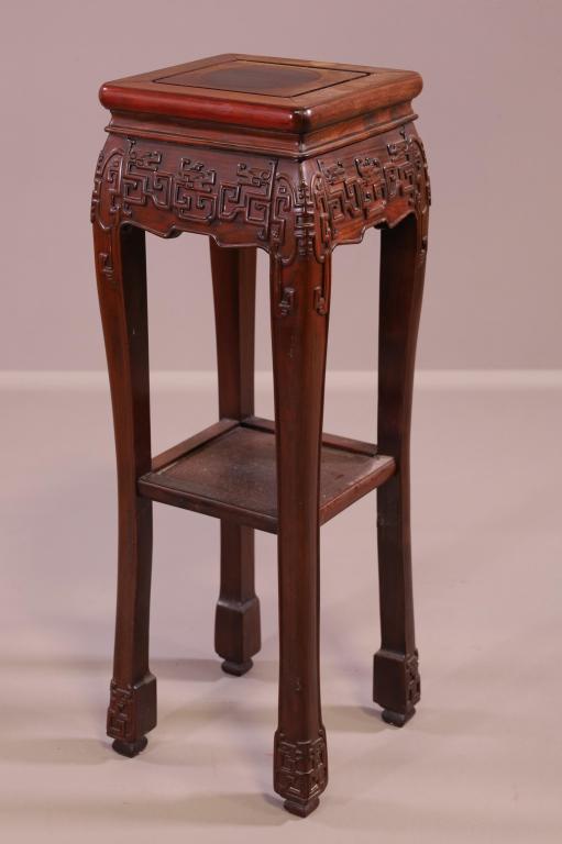 CHINESE TALL WOOD STAND (1 of 3)