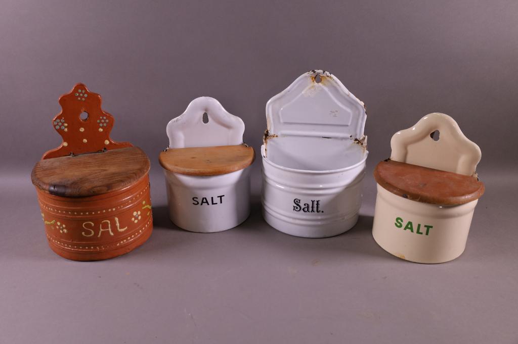 4 ANTIQUE SALT CONTAINERS (1 of 3)