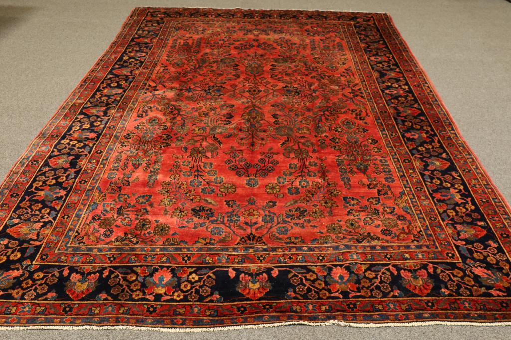 APPROX 8' 5" x 11' HANDMADE SAROUK RUG (1 of 5)