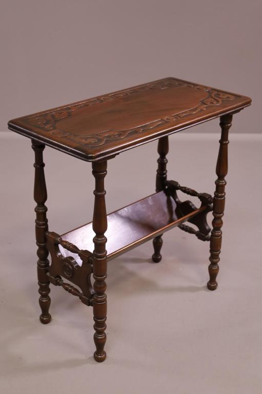 1920'S WALNUT SPANISH STYLE SIDE TABLE (1 of 3)