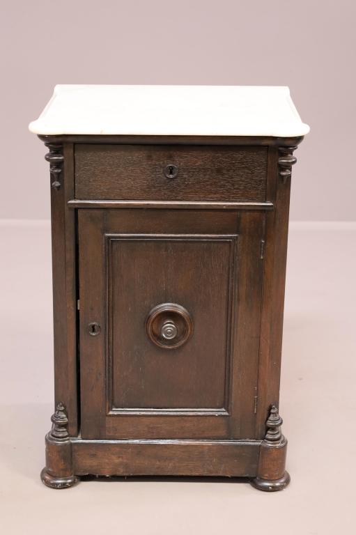 VICTORIAN MARBLE TOP NIGHTSTAND (1 of 3)