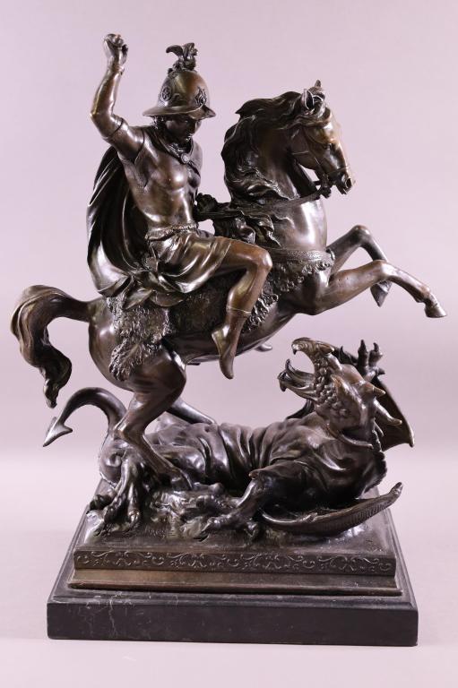 SAINT GEORGE & THE DRAGON BRONZE (1 of 3)