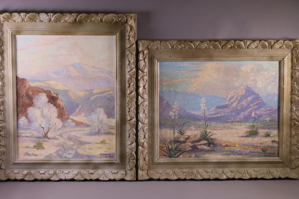 PAIR OF DESERT LANDSCAPE PAINTINGS (1 of 5)