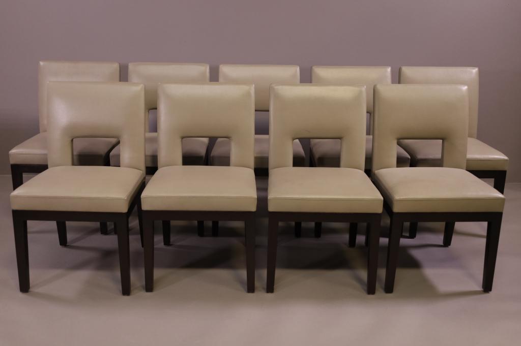 NINE HOLLY HUNT DINING CHAIRS (1 of 8)