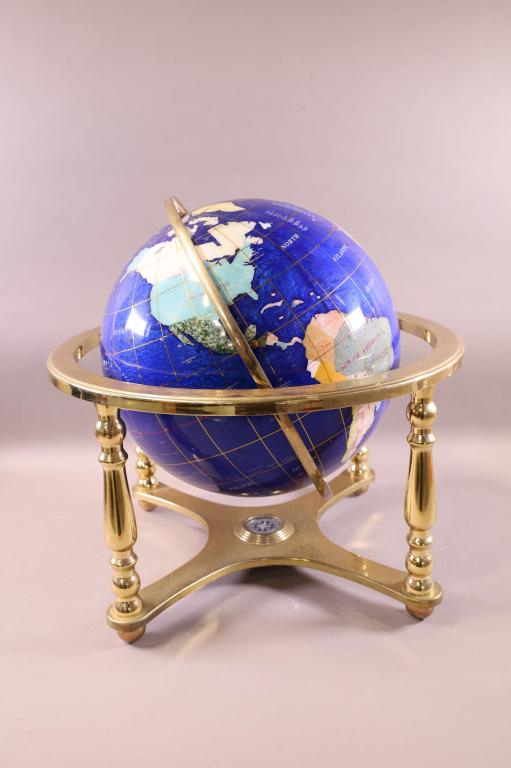 STONE SPECIMAN TABLE TOP GLOBE (1 of 3)