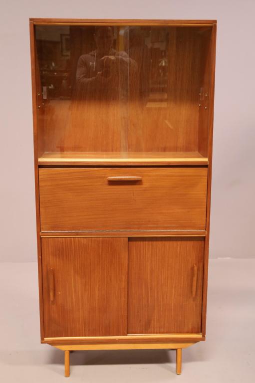 MID CENTURY MODERN DROP FRONT BOOKCASE (1 of 3)