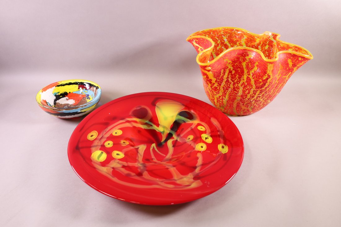 3 PCS. STUDIO ART GLASS (1 of 4)