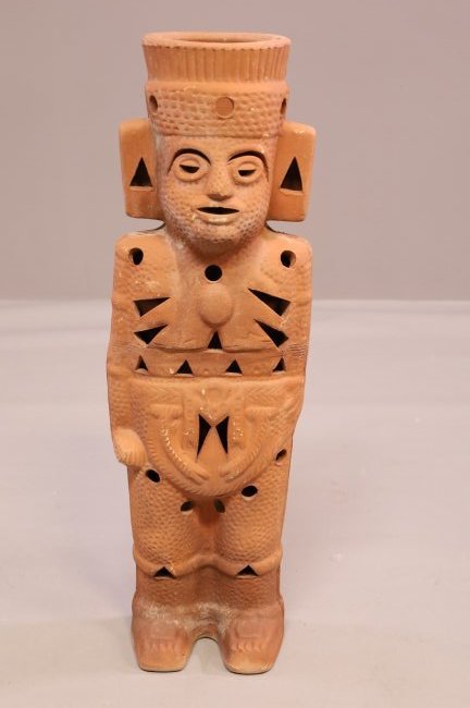 MAYAN RED CLAY GARDEN STATUE (1 of 3)