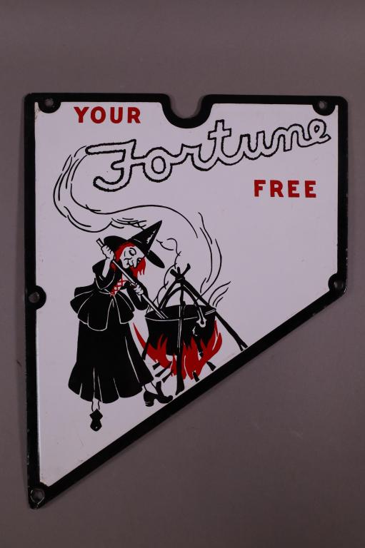 YOUR FORTUNE FREE PORCELAIN (SCALE) SIGN (1 of 2)