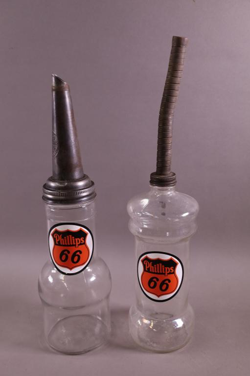 2 GLASS OIL BOTTLES (1 of 1)