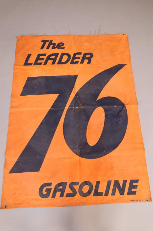LARGE 76 GASOLINE CANVAS BANNER (1 of 2)